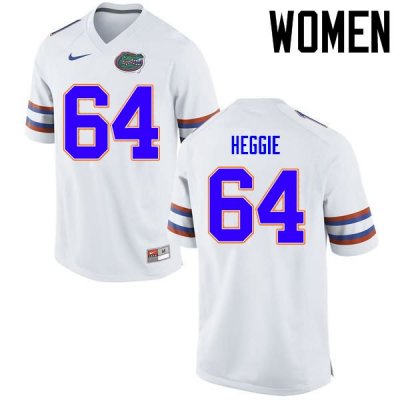 Women's Florida Gators #64 Tyler Jordan NCAA Nike White Authentic Stitched College Football Jersey VZL3362HI